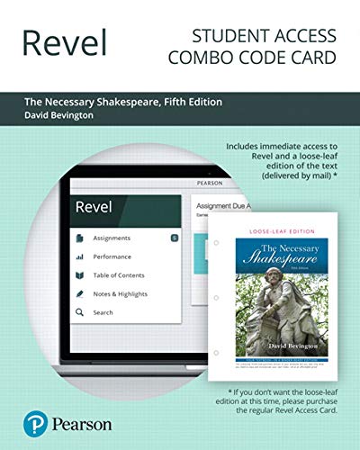 Book Revel for The Necessary Shakespeare -- Combo Access Card free