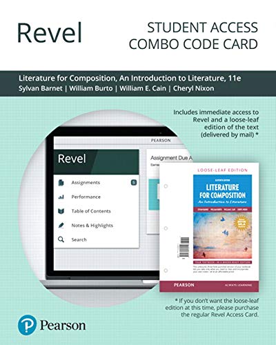 Book Revel for Literature for Composition: Reading and Writing Arguments About Essays, Stories, Poems, and Plays -- Combo Access Card free