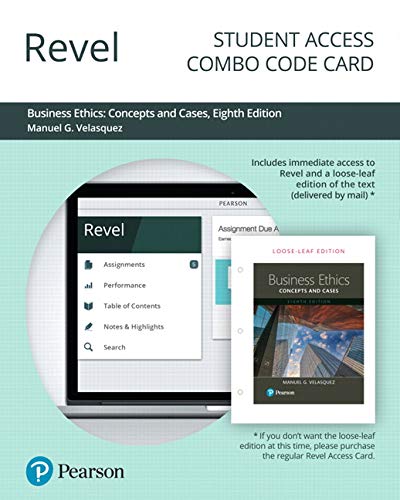 Book Revel for Business Ethics: Concepts and Cases-- Combo Access Card free