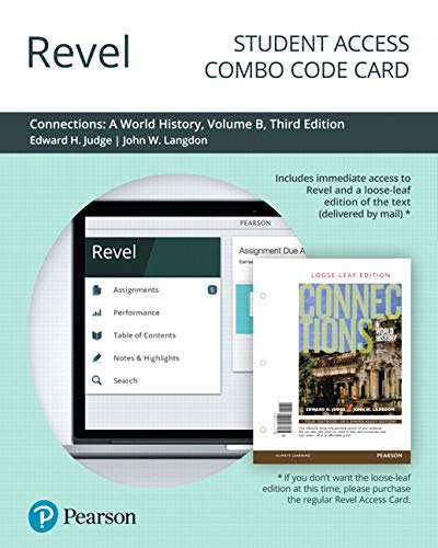 Book Revel for Connections: A World History, Volume B -- Combo Access Card (3rd Edition) free