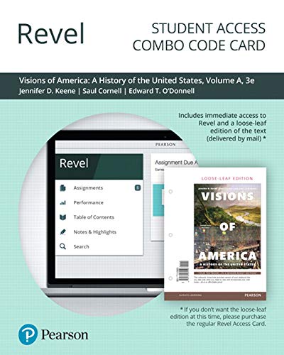 Book Revel for Visions of America: A History of the United States, Volume A -- Combo Access Card (3rd Edition) free