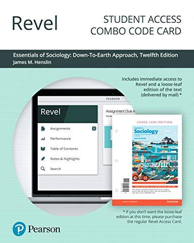 Book Revel for Essentials of Sociology: A Down-To-Earth Approach -- Combo Access Card (12th Edition) free