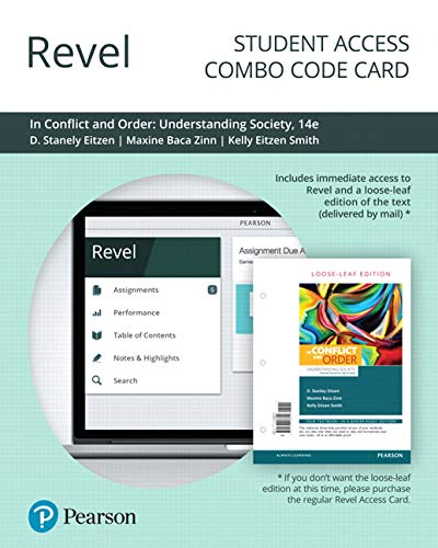 Book Revel for In Conflict and Order: Understanding Society -- Combo Access Card (14th Edition) free