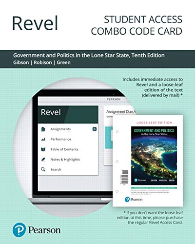 Book Revel for Government and Politics in the Lone Star State -- Combo Access Card (10th Edition) free