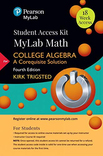 Book MyLab Math for Trigsted College Algebra: A Corequisite Solution plus Guided Notebook -- 24-Month Access Card Package free