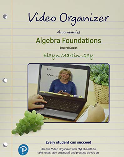 Book Video Organizer for Algebra Foundations: Prealgebra, Introductory & Intermediate Algebra free