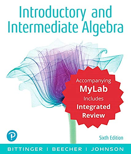 Book Introductory and Intermediate Algebra with Integrated Review and Worksheets plus MyLab Math with Pearson eText -- 24 Month Access Card Package free