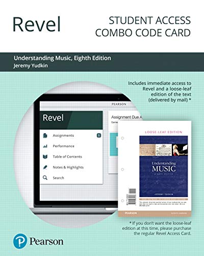 Book Revel for Understanding Music -- Combo Access Card free