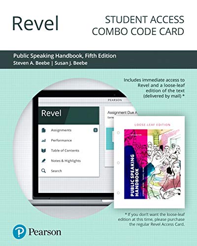 Book Revel for Public Speaking Handbook -- Combo Access Card (5th Edition) free