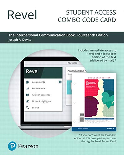 Book Revel for The Interpersonal Communication Book -- Combo Access Card (14th Edition) free
