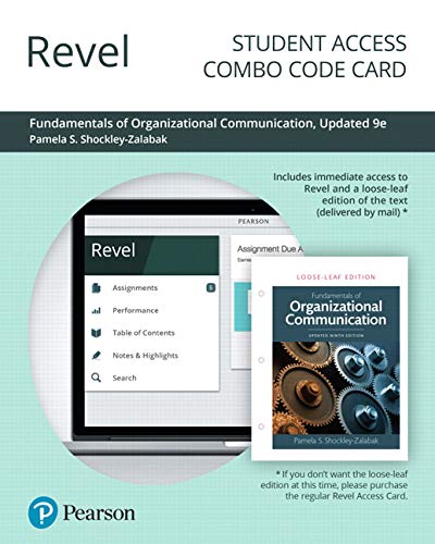 Book Revel for Fundamentals of Organizational Communication, Updated Edition -- Combo Access Card (9th Edition) free