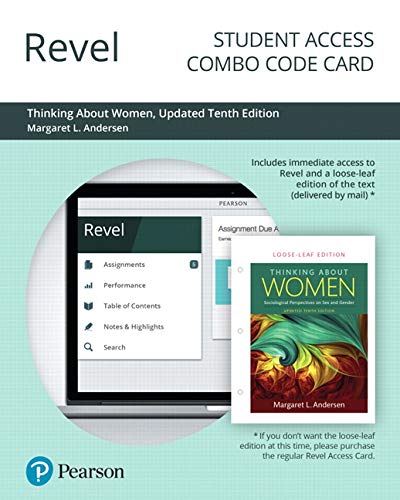 Book Revel for Thinking About Women, Updated Edition -- Combo Access Card (10th Edition) free