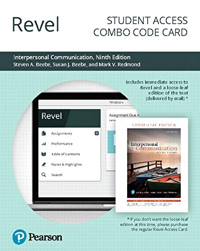Book Revel for Interpersonal Communication: Relating to Others -- Combo Access Card free