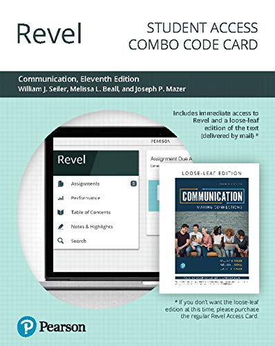 Book Revel for Communication: Making Connections -- Combo Access Card free