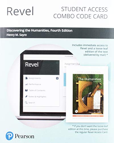 Book Revel for Discovering the Humanities -- Combo Access Card free