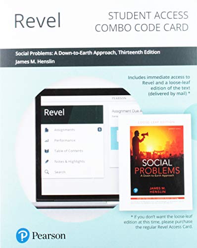 Book Revel for Social Problems: A Down-to-Earth Approach -- Combo Access Card free