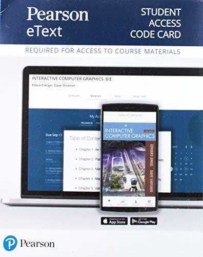 Book Pearson eText for Interactive Computer Graphics -- Access Card free