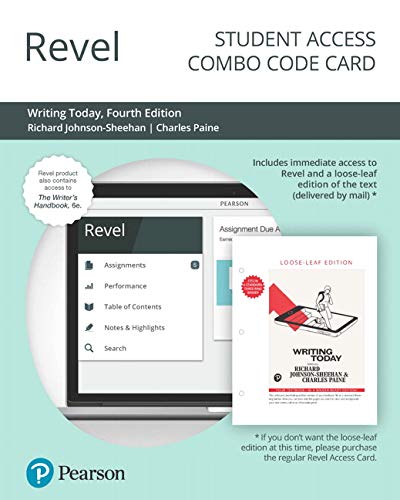 Book Revel for Writing Today Plus The Writer's Handbook -- Combo Access Card (4th Edition) free