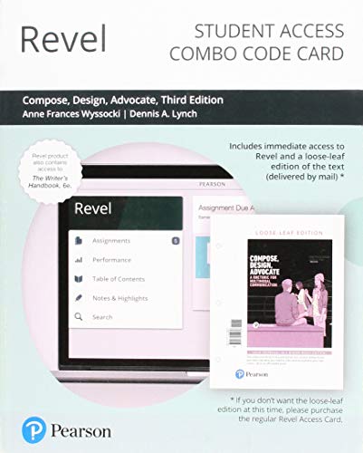 Book Revel for Compose, Design, Advocate Plus The Writer's Handbook -- Combo Access Card (3rd Edition) free