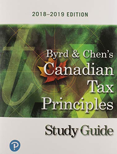 Book Study Guide for Canadian Tax Principles 2018-2019 Edition free