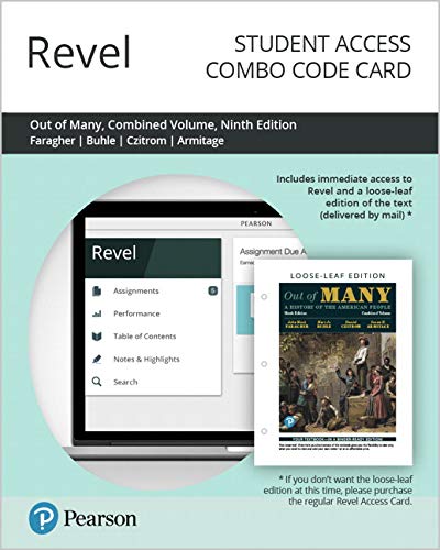 Book Revel for Out of Many: A History of the American People, Combined Volume -- Combo Access Card free