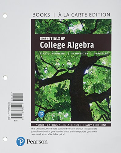 Book Essentials of College Algebra with Integrated Review, Books a la Carte Edition, plus MyLab Math with Pearson eText -- 24-Month Access Card Package free