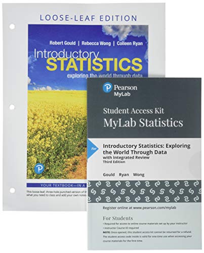 Book Introductory Statistics, Loose-Leaf Edition Plus MyLab Statistics -- Access Card Package free
