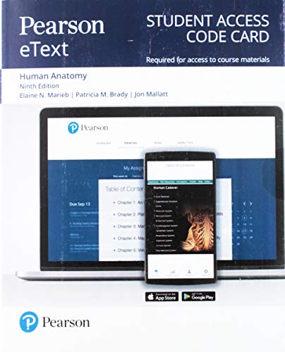 Book Pearson eText Human Anatomy -- Access Card free