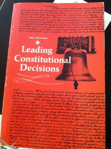 Book Leading constitutional decisions free