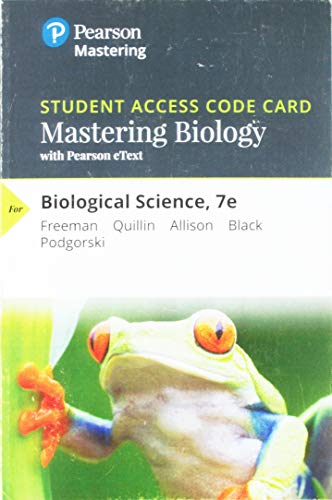 Book Mastering Biology with Pearson eText -- Standalone Access Card -- for Biological Science (7th Edition) free