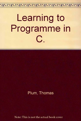 Book Learning To Program In C free
