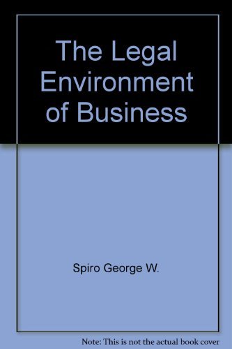 Book Legal Environment Of Business free