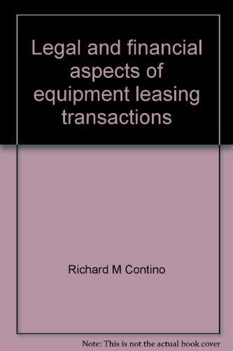 Book Legal And Financial Aspects Of Equipment Leasing Transactions free