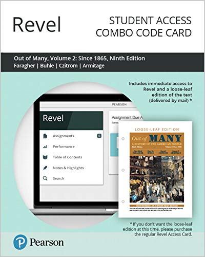 Book Revel for Out of Many: A History of the American People, Volume 2 -- Combo Access Card free