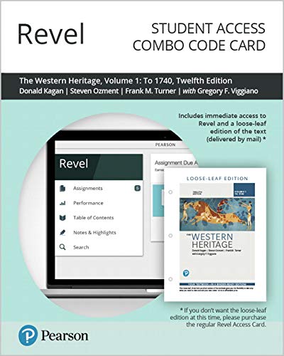 Book Revel for The Western Heritage, Volume 1 -- Combo Access Card free