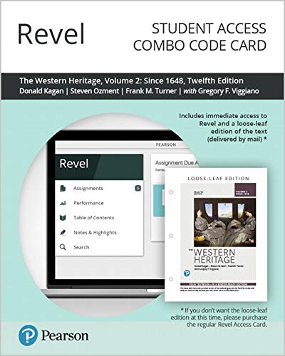 Book Revel for The Western Heritage, Volume 2 -- Combo Access Card free