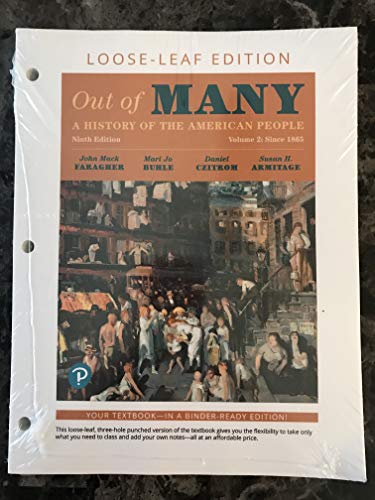 Book Out of Many: A History of the American People Volume 2: Since 1865 Ninth Edition free