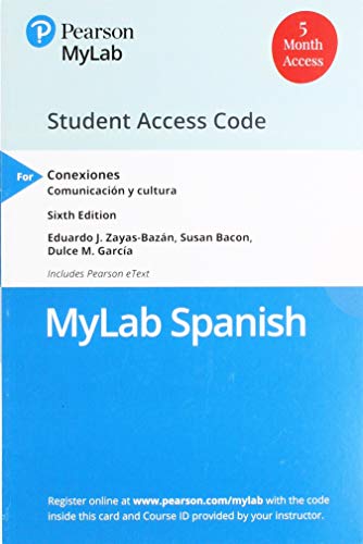Book MyLab Spanish with Pearson eText for Conexiones: Comunicación y cultura -- Access Card (Single Semester) free