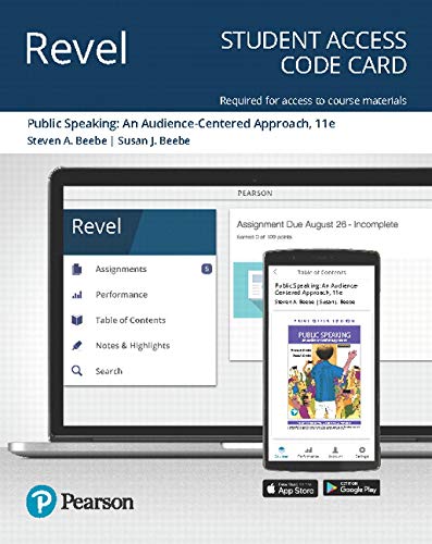 Book Revel for Public Speaking: An Audience-Centered Approach -- Access Card free