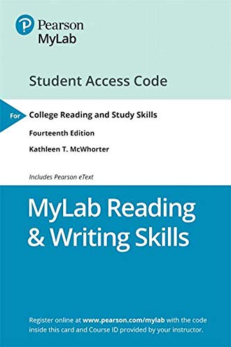 Book NEW MyLab Reading & Writing Skills with Pearson eText -- Standalone Access Card -- for College Reading and Study Skills free