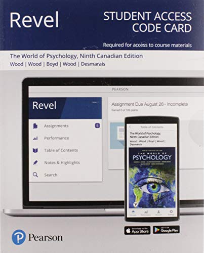 Book Revel for The World of Psychology, Ninth Canadian Edition -- Access Card free