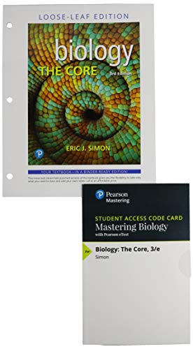 Book Biology: The Core, Loose-Leaf Plus Mastering Biology with Pearson eText -- Access Card Package (3rd Edition) free