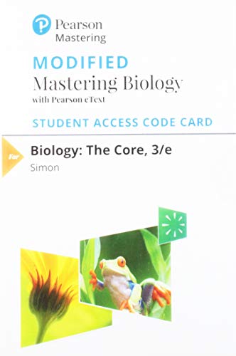 Book Modified Mastering Biology with Pearson eText -- Standalone Access Card -- for Biology: The Core free