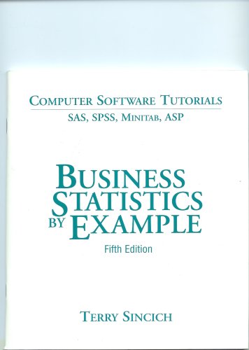 Book Business Statistics By Example SAS,SPSS, Minitab, ASP (Computer Software Tutorials) free