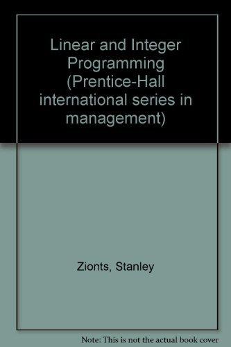 Book Linear and integer programming (Prentice-Hall international series in management) free