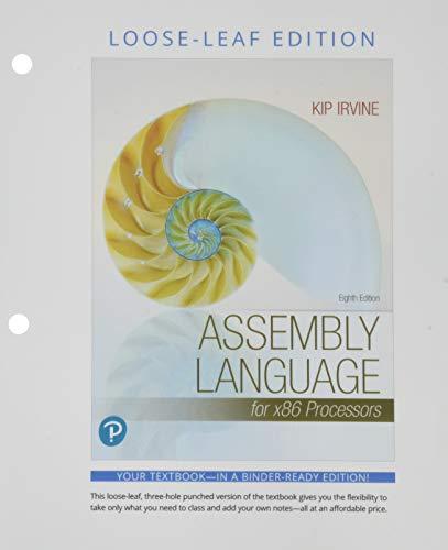 Book Assembly Language for x86 Processors -- Print offer [Loose-Leaf] (8th Edition) free