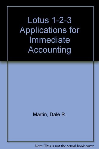 Book Lotus 1-2-3 Applications for Intermediate Accounting free