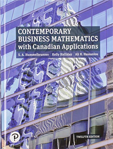 Book Contemporary Business Mathematics, 12th Cdn. edition with MyMathLab free