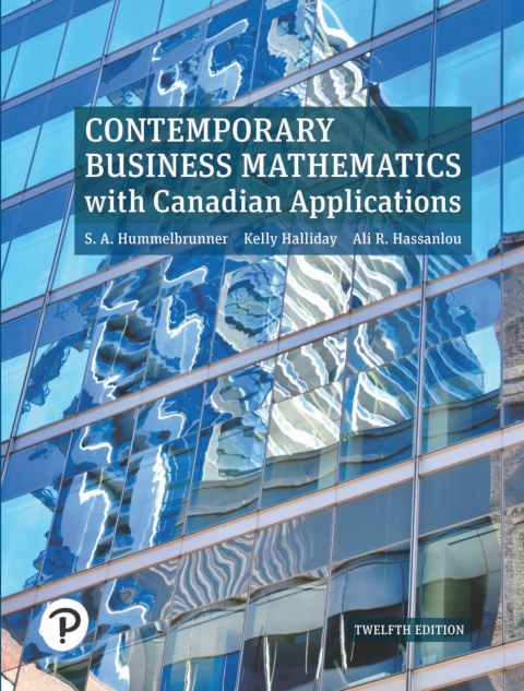 Book Contemporary Business Mathematics with Canadian Applications, free