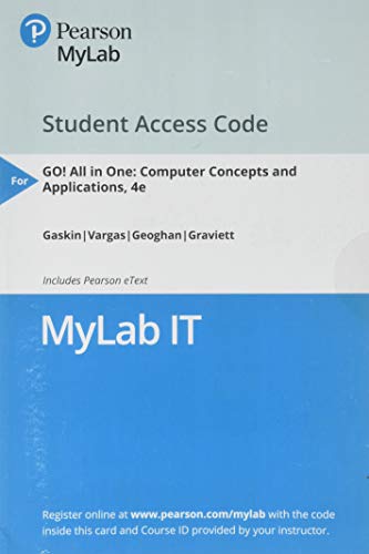 Book MyLab IT with Pearson eText -- Access Card -- for GO! All in One: Computer Concepts and Applications free